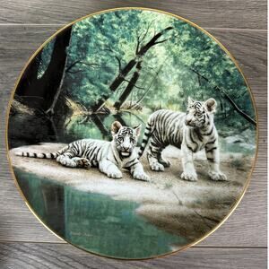 Partners Natures Playmates by Charles Frace’ #1 White Tigers plate 1991